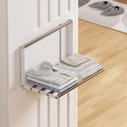 Magnetisch wasmachine-rek, telescopisch wasrek, ruimtebesparend voor badkamer, slaapzaal, appartement, multifunctionele opbergoplossing voor schone kleding — thumbnail 2