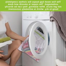 Set van 3 kleine linnen waszakken voor de wasmachine 23 x 30 cm - multifunctionele waszakken voor delicate kleding - wasnet voor reizen en thuisgebruik - grote waszakken voor optimaal onderhoud van textiel. — thumbnail 3
