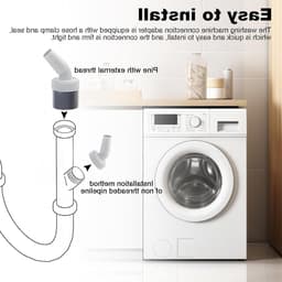 Afvoeraansluiting voor Wasmachine, Y-Adapter voor Afvoer, 18-24 mm Inlaat, Geschikt voor Vaatwasser en Droger, Duurzaam en Betrouwbaar — thumbnail 3