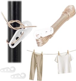 Waslijn Staalkern - Wastouw Tuin - Kleding Drogen - Weerbestendig Kunststof - 10 Meter - Goud — thumbnail 1