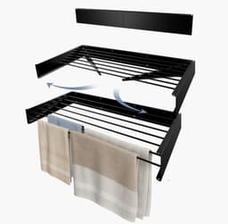 Goodly® XXXL Wanddroogrek - Inklapbaar - Zwart - High quality — thumbnail 1