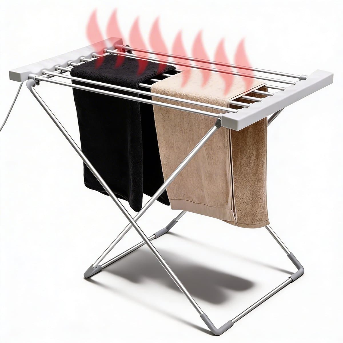 Elektrisch Droogrek Sneldrogend & Energiezuinig met Verwarming – Elektrisch Wasrek Inklapbaar met Instelbare Timer & Temperatuur – Verwarmd droogrek Duurzaam & Ruimtebesparend — afbeelding 1