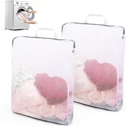 Set van 2 Grote Wasnetten voor Wasmachine en Reizen - Waszak met Handvatten 50 x 60 cm, Ideaal voor Kleding en Ondergoed — thumbnail 1