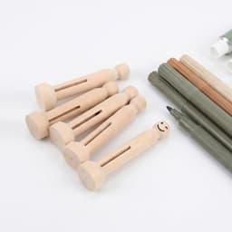 Houten poppenknijpers - Knutselknijpers - Creatief hobbyen - Gladde afwerking - 11 cm lengte - Natuurlijk hout — thumbnail 2