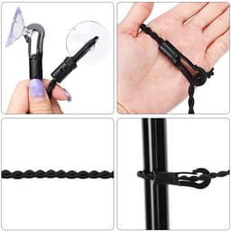 Dailygoods- Waslijn Uittrekbaar - Draagbaar - Campingaccessoires - Waslijn met Haken - Waslijn met Zuignappen - Rubberband Materiaal - Drooglijn — thumbnail 3