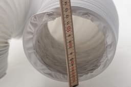Afvoerslang PVC - Flexibele slang - Ventilatie en afvoer - Hoge temperatuurbestendigheid - 4 meter 125mm - Wit — thumbnail 4