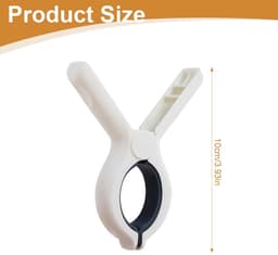 Dailygoods- Strandhanddoek Clips - 8 Stuks - Winddicht - Robuuste Constructie - Antislip - Geschikt voor Strandstoelen - Zachte Siliconen Bekleding - Handdoekclips — thumbnail 3