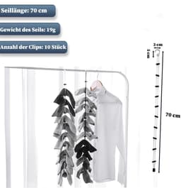 Dailygoods- Waslijn Uittrekbaar 1,8m - Draagbare Campingwaslijn - 12 Wasknijpers - Multifunctionele Waslijn - Inclusief Opbergzak - Eenvoudige Installatie - Reiswaslijn — thumbnail 4