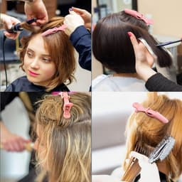Haarklemmen Set - Alligator Clips - Haar Styling - Professionele Grip - 14 Stuks - Roze — thumbnail 2