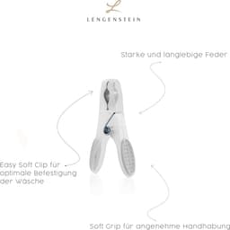 Wasknijpers Set - Kledinghangers - Was Ophangen - Zachte Grip - 48 Stuks - Grijs — thumbnail 5