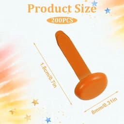 Dailygoods- Patroonzakklemmen 200 stuks - Ronde kopklemmen - Metalen briefklemmen - Veelkleurig - Voor school/kantoor/scrapbooking - Hoogwaardig ijzer - Brads — thumbnail 3