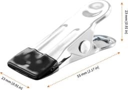 Roestvrijstalen Haringen - Metalen Wasknijpers - Kleding Drogen - Antislip PVC Mond - 80 Stuks - Zilver — thumbnail 4