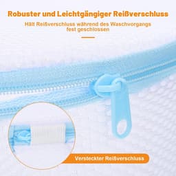 Dailygoods- Waszak Groot - 3 Stuks - Wasnet Beha - Herbruikbaar - Ritssluiting - Lichtgewicht - 18 x 20 cm — thumbnail 5