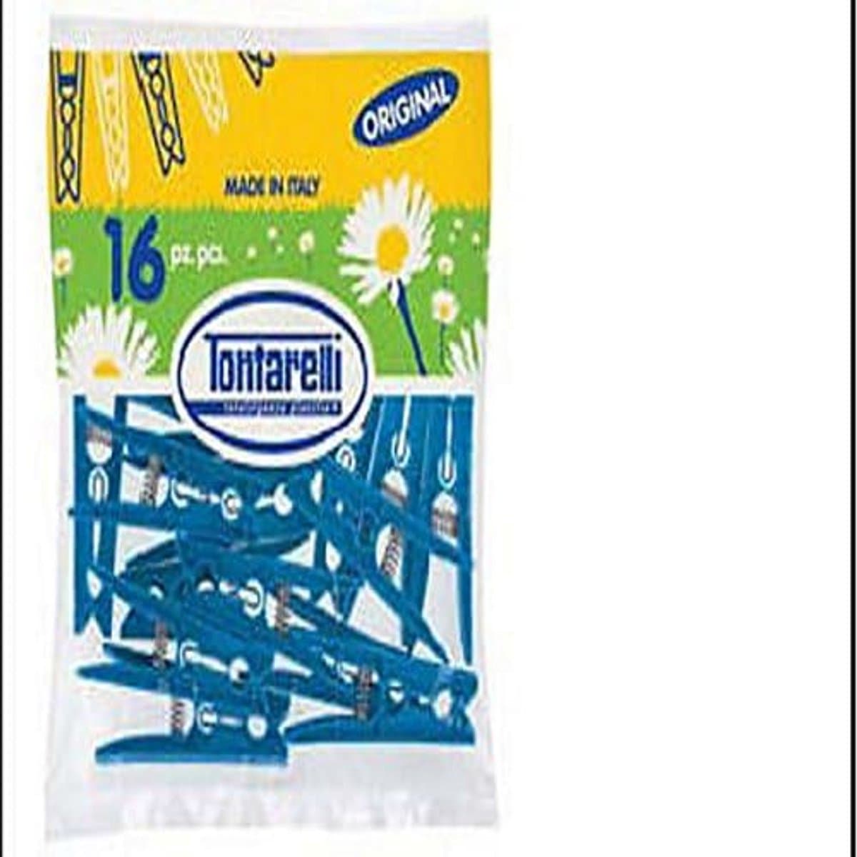 Wasknijpers - Kledingknijpers Kledinghangers - Kleding Drogen - Stevig Kunststof - 16 stuks - Blauw — afbeelding 1