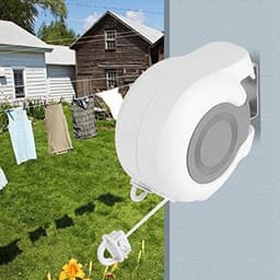 Dailygoods- Waslijn Intrekbaar - Wandmontage - Waslijn voor Binnen/Buiten - Ruimtebesparend - Eenvoudige Installatie - Ideaal voor Tuin/Terras - Drooglijn — thumbnail 5