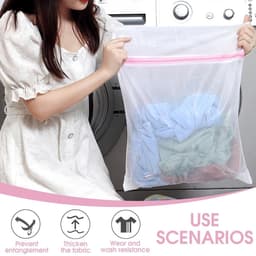 Dailygoods- Wasnet Set van 4 - Extra Grote Wasnetten - 2 Maten Waszakken - Bescherming voor Kleding - Machinewasbaar - Duurzaam Polyester - Waszak — thumbnail 5
