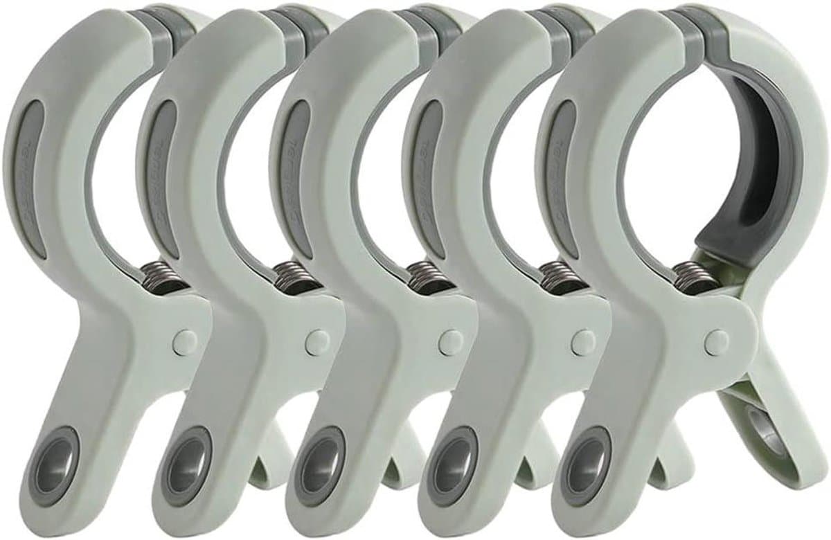 Kledingknijpers - Grote clips - Dingen ophangen - Anti-slip ontwerp - 5 stuks - Groen — afbeelding 1