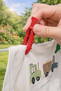 Wasknijpers - Klemmen - Was ophangen - Krokodillen design - 20 stuks - Rood geel groen — thumbnail 4