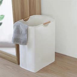 Opvouwbare mand - Kleding opberger - Huishoudelijk opbergen - Grote capaciteit - 30x30x40cm - Wit — thumbnail 2