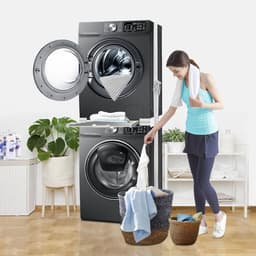 Verstelbaar Wasmachine & Droger Stapelrek – Universeel Model – Met Bevestigingsbanden & Anti-slip Pads — thumbnail 3