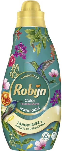 Robijn - Klein & Krachtig Wasmiddel Color Paradise Secret 19 Wasbeurten - 8 x 665 ml - Voordeelverpakking — thumbnail 1