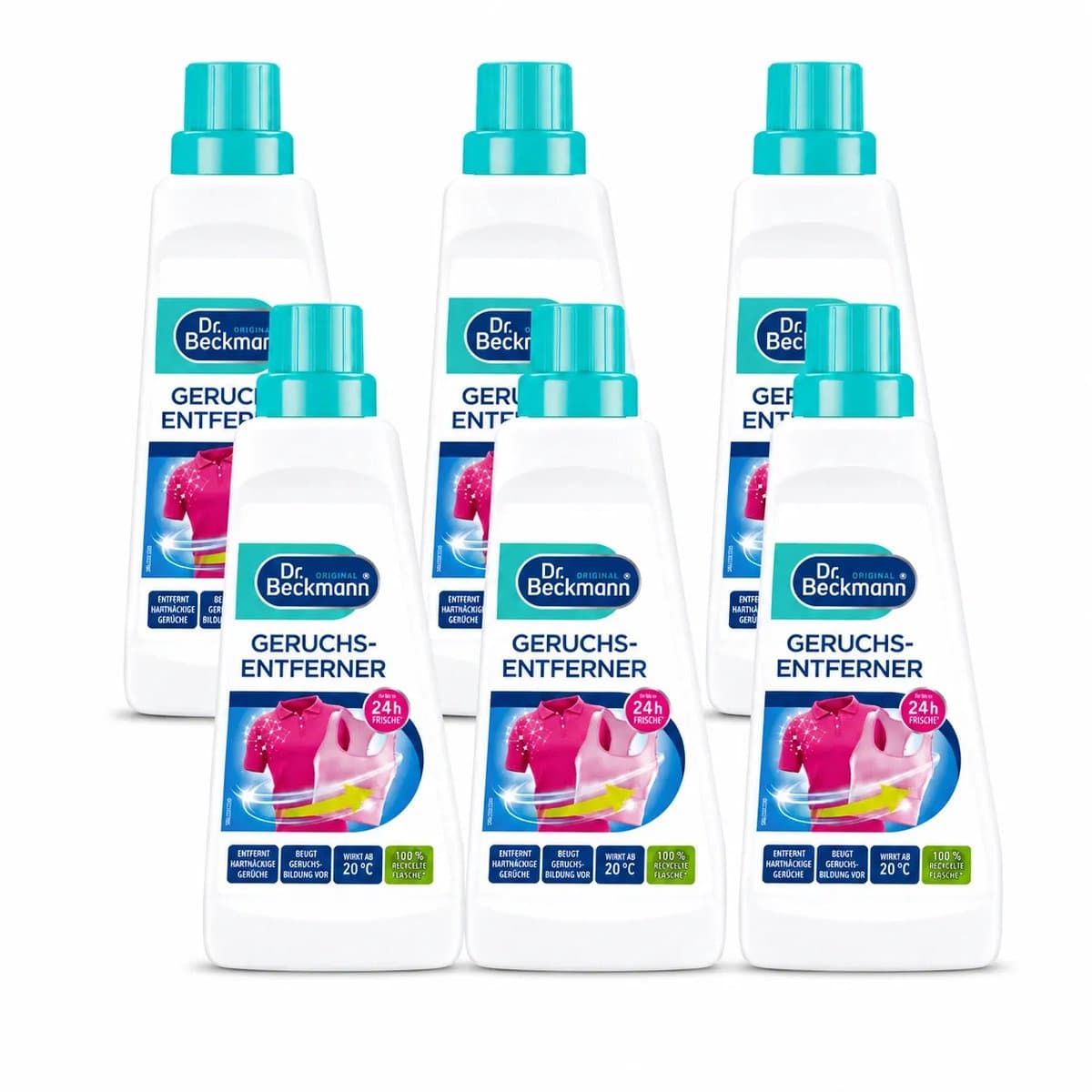 Dr. Beckmann Geurverwijderaar 6 x 500 ml - Tegen Zweet-, Rook- & Muffe Geuren — afbeelding 1