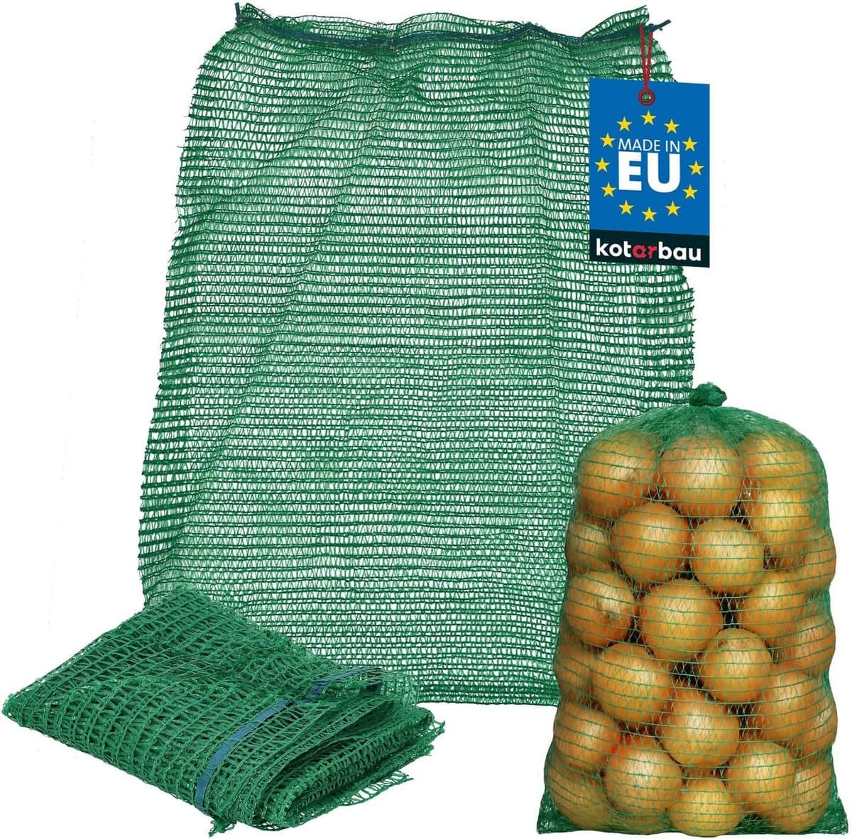 Raschelzak Aardappelzak - Groentenet Fruitzak - Opslag Transport - Sterk Polypropyleen - 50 x 80 cm - Oranje — afbeelding 1