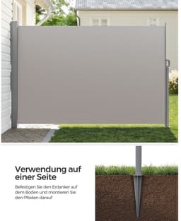 SONGMICS Grondankers, grondankers voor standpalen van zijluifels, grondnagels, alleen geschikt voor SONGMICS zijluifels met stalen staanders, grijs GSA501Y01 — thumbnail 5
