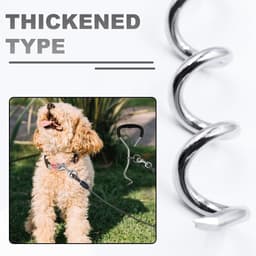 NTHProducts - Grondanker voor Honden - Robuust en Veilig - Zwart en Zilver - Geschikt voor Grote Honden - Inclusief 3m Recall Lead - Perfect voor Tuinen — thumbnail 2