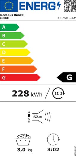 Re-purelife® wasdroger compact met 4 programma’s - kledingdroger met roestvrijstalen trommel - droger met PTC-keramische verwarming, wandmontage of stapelbaar - zilvergrijs 49,5 × 42 × 59,5 cm — thumbnail 2