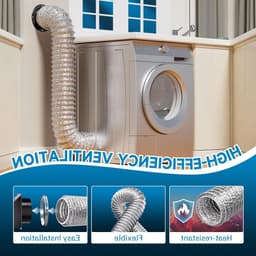 Afvoerslang Aluminium - Flexibele Buis - Luchtgeleiding - Duurzaam Materiaal - 100 mm 2.5 meter - Aluminiumkleur — thumbnail 2