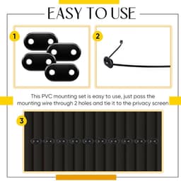 Privacy Scherm Clips - Montage Bevestigers - Buiten Privacy Creëren - Onbreekbare PVC Constructie - 100 Stuks - Zwart — thumbnail 3
