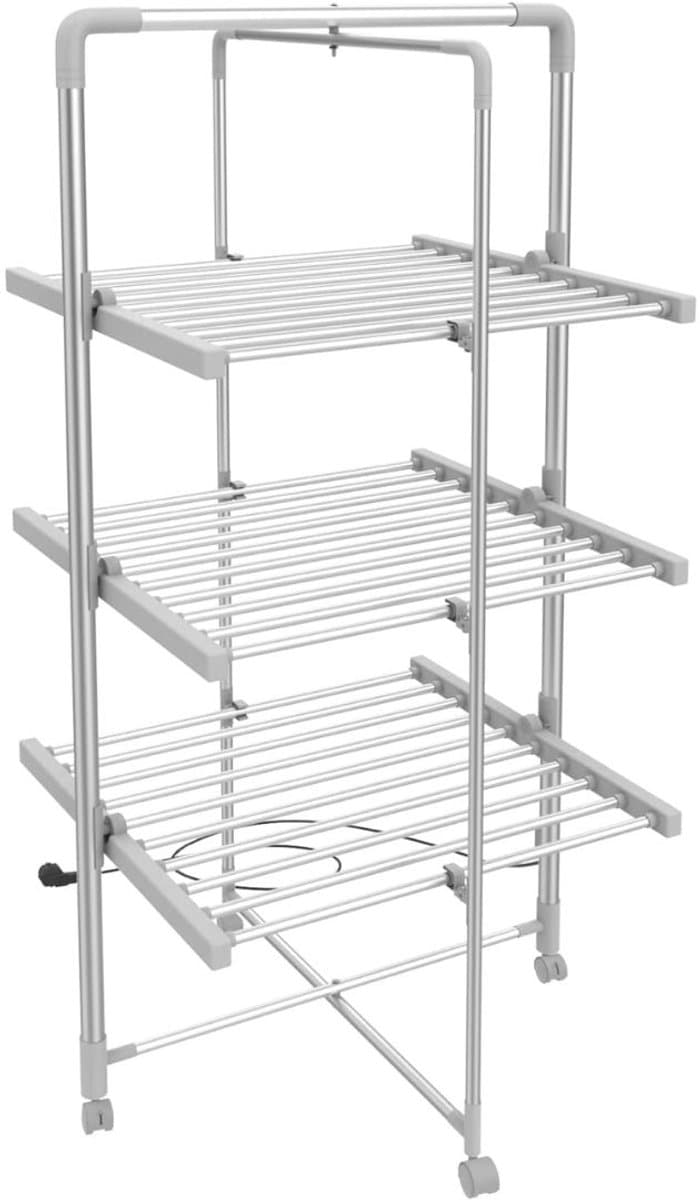 Calviero® Elektrisch droogrek - Wasrek - Verwarmd - Aluminium - 143 x 72 x 9 cm — afbeelding 1