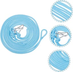 Draagbare Waslijn - Kledinglijn Touw - Reizen Kamperen - Winddicht Antislip - 500 cm Lengte - Blauw — thumbnail 4
