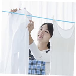 Draagbare Waslijn - Reis Droogrek - Buiten Kleding Drogen - Antislip Hangers - 5 Meter - Blauw — thumbnail 2