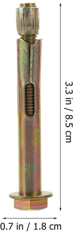 Wandankers - Expansiebouten - Zware Objecten Bevestigen - Robuust Carbon Staal - M8 x 80mm - Goud — thumbnail 4