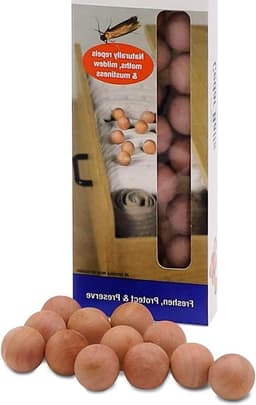 Ceder Houten Ballen - Kleding Beschermers - Kleding Beschermen - 100% Natuurlijk - 12 Stuks - Houtkleur — thumbnail 1