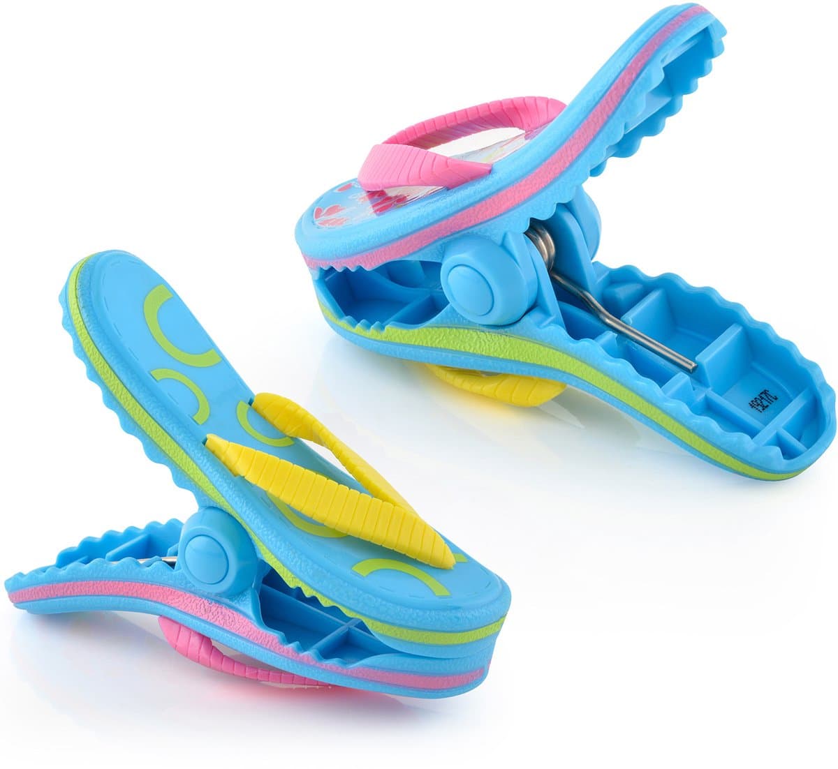 O2COOL - Boca Clips® Extra Stevige Handdoekclips - Slippers Hibiscus — afbeelding 1