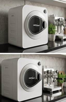 Wasdroger 3 kg – EcoDry - Wit - – EcoDry Compact 830W Luchtafvoerdroger, - Medahomestore — thumbnail 2