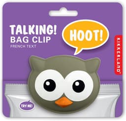 Zakclip - Snack clip - Zakken sluiten - Maakt uilengeluid - 45 cm - Beige — thumbnail 2