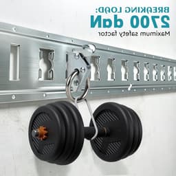 10 stuks combi-sjorogen voor aanhangers, 61 mm e-track sjorrails, ladingbeveiliging en eindmontage met φ39 mm ring voor vrachtwagens en auto's — thumbnail 5