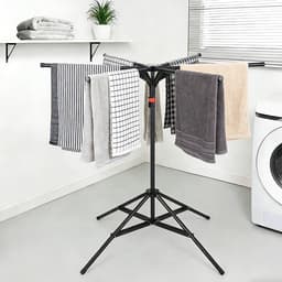 Cosensi- Wasdroger Opvouwbaar - Hoog Inklapbaar - Droogrek met 6 Vleugels - Kledingrek voor Binnen/Buiten - Ruimtebesparend - Stabiele Droogstandaard — thumbnail 5