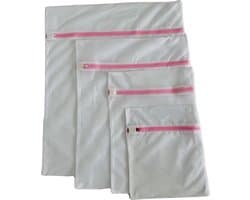 MCH Quality waszakken - Laundry bag - Set van 4 waszakken met rits - Transparant - Wasnet - Waszakjes - Vakantie als kledingsorteerder - Groot formaat - wasmachinezakjes - Laken/schoenen/bh/ondergoed/kleding