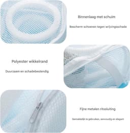 1 Pack Schoenen Waszak - Schoenen Waszak - Sneaker Wasmachine Zak - Hoge Kwaliteit Waszak met Ritssluiting - Herbruikbare en Duurzame Schoenen Waszak met Ritssluiting - Waszak voor Alle Schoenen-L - blauw - 36X30X12cm — thumbnail 5