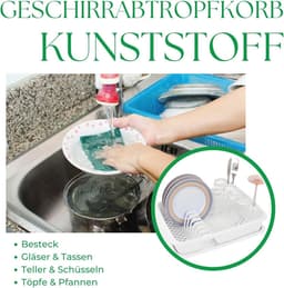 Ruimtebesparend Afdruiprek met Lekbak - 40 x 30 cm - Perfect voor Wastafel en Camping - Organiseer en Droog Servies Efficiënt — thumbnail 2
