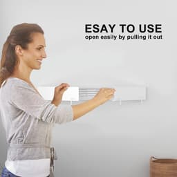 Wandwasdroger uittrekbaar 80 cm - inklapbaar wasrek - ruimtebesparend compact wit. folding wall laundry rack — thumbnail 4