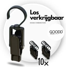 GOODD® Boulogne - Droogrek - Wasrek - Inklapbaar - Uittrekbaar - Zwart - Rvs - Poeder coating mat zwart - 4 armen totaal 114 cm — thumbnail 3