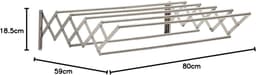 SCH® Wanddroogrek Inklapbaar - Wanddroogrek - Zilver - ‎59cm x 80cm x 19cm — thumbnail 5