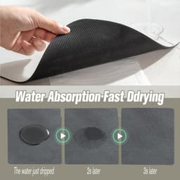 Wasmachine Mat - Droger Onderlegger - Vochtige Ruimtes - Antislip Onderkant - 40x60cm - Meerkleurig — thumbnail 2