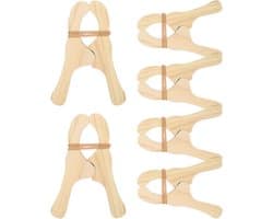 Houten Wasknijpers - Kleding Knijpers - Huishoudelijk Gebruik - Natuurlijke Stevige Hout - 12 x 8 cm - Natuurlijk